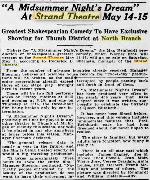 Strand Theatre - 11 MAY 1936 ARTICLE